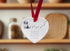 Bearded Collie Walk Beside Us Ceramic Heart